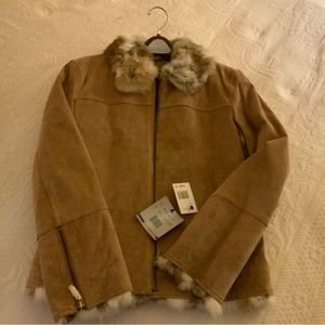 Genuine Suede and Fur Jacket Women’s M